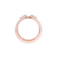 Dual Pear Bypass Diamond Ring 18 KT / Rose Gold / 18