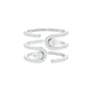 Dual Pear Bypass Diamond Ring 18 KT / White Gold / 18