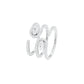 Dual Pear Bypass Diamond Ring 18 KT / White Gold / 18