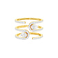 Dual Pear Bypass Diamond Ring 18 KT / Yellow Gold / 18