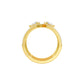 Dual Pear Bypass Diamond Ring 18 KT / Yellow Gold / 18