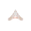 Pointed Chevron Diamond Engagement Ring 18 KT / Rose Gold / 18