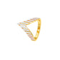 Pointed Chevron Diamond Engagement Ring 18 KT / Yellow Gold / 18