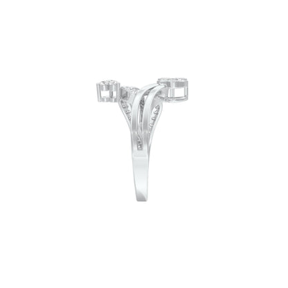 Interlace Embrace Diamond Ring 9 KT / White Gold / 18