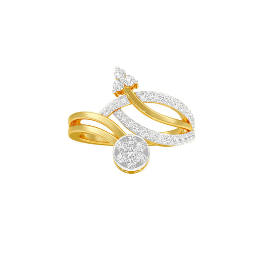 Interlace Embrace Diamond Ring 9 KT / Yellow Gold / 18