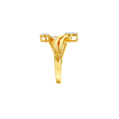 Interlace Embrace Diamond Ring 9 KT / Yellow Gold / 18