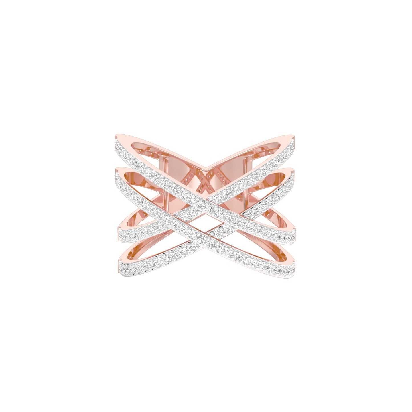 Starry Corset Diamond Ring 18 KT / Rose Gold / 18