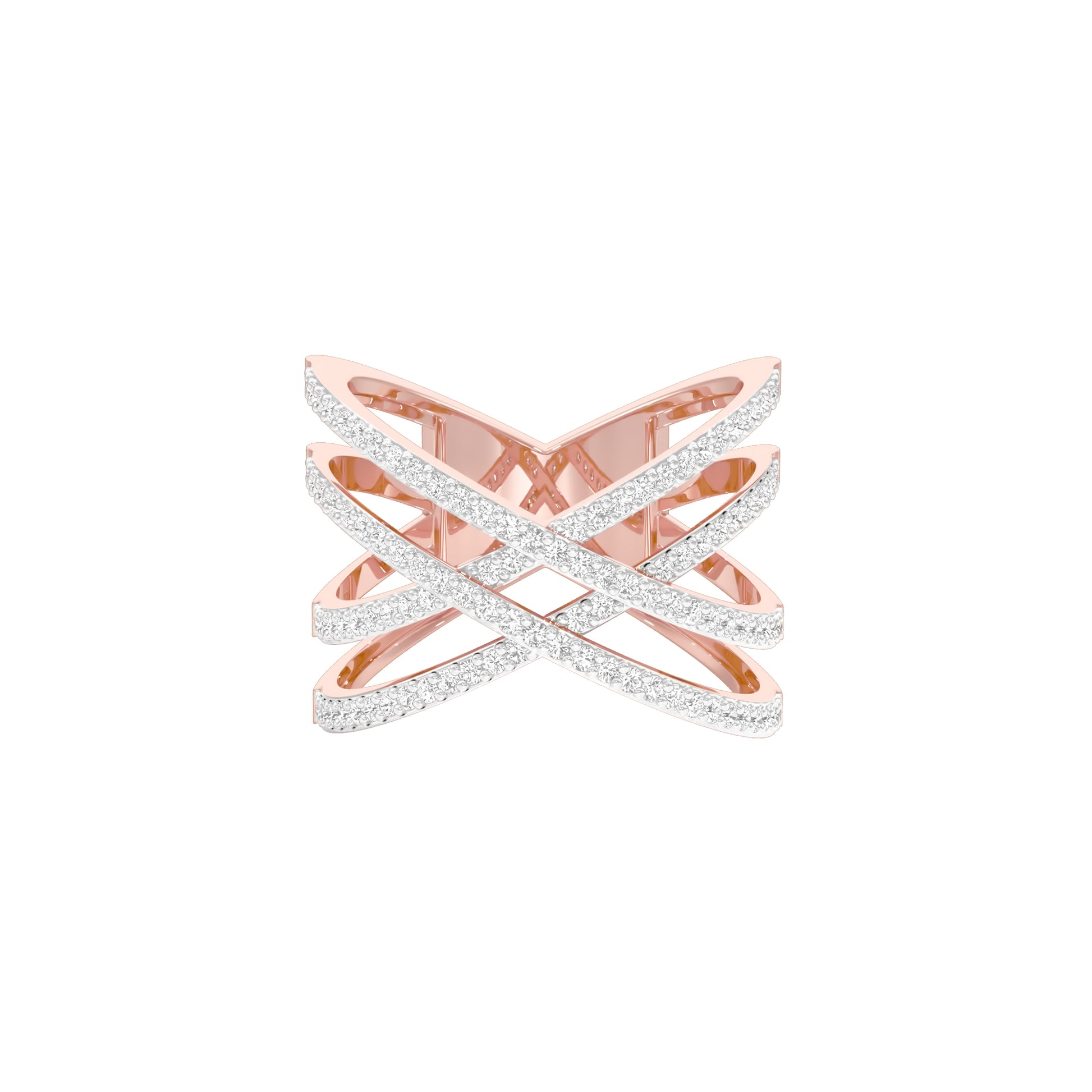 Starry Corset Diamond Ring 18 KT / Rose Gold / 18