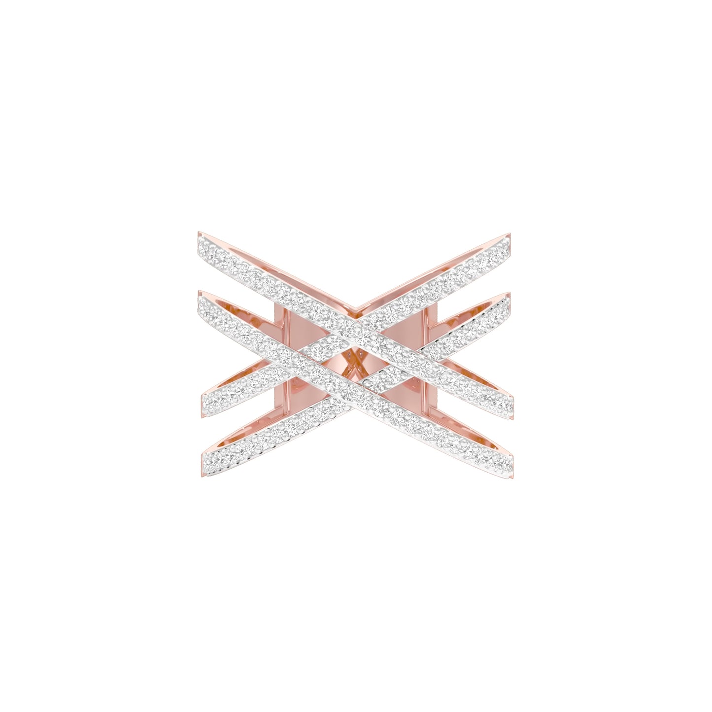 Starry Corset Diamond Ring 18 KT / Rose Gold / 18