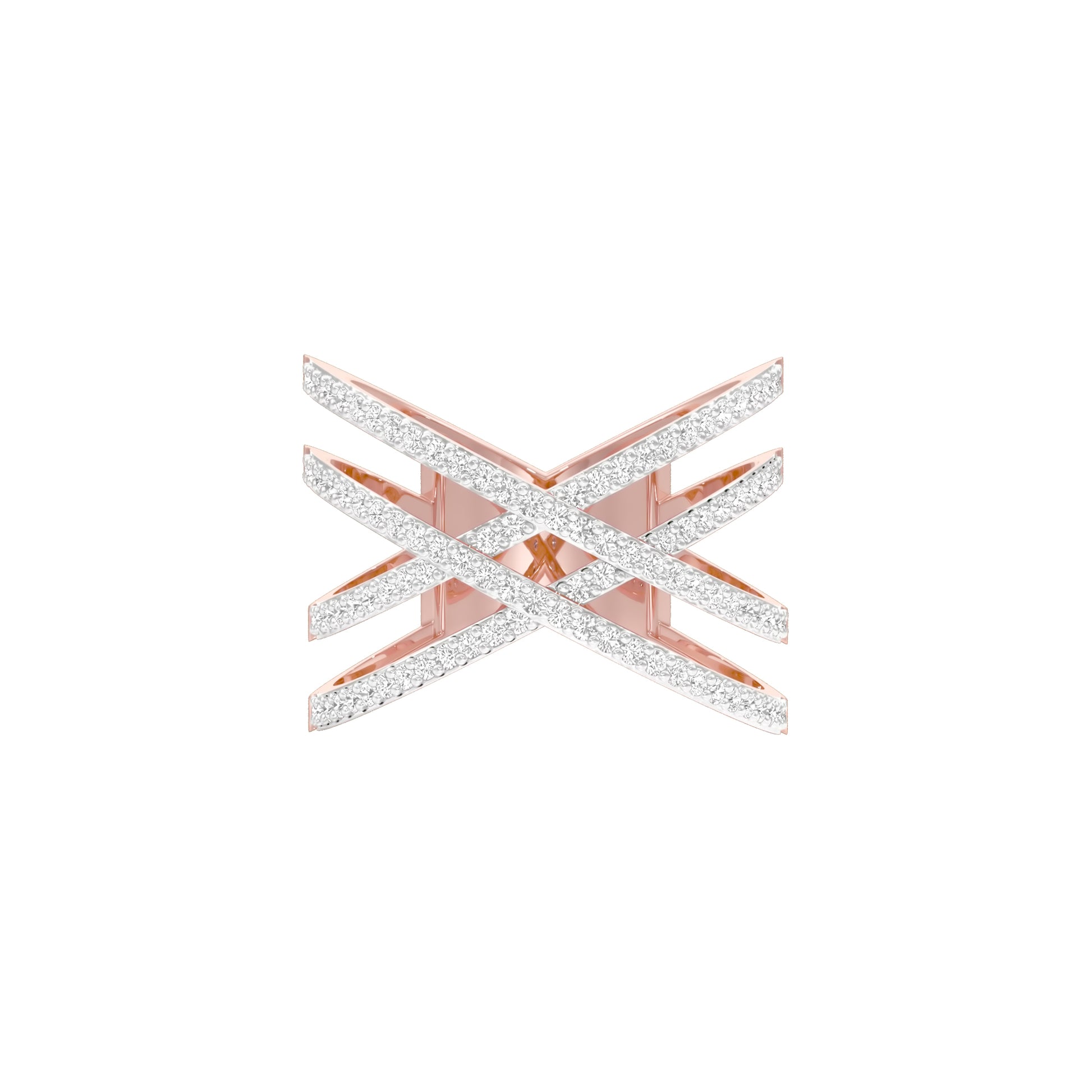 Starry Corset Diamond Ring 18 KT / Rose Gold / 18