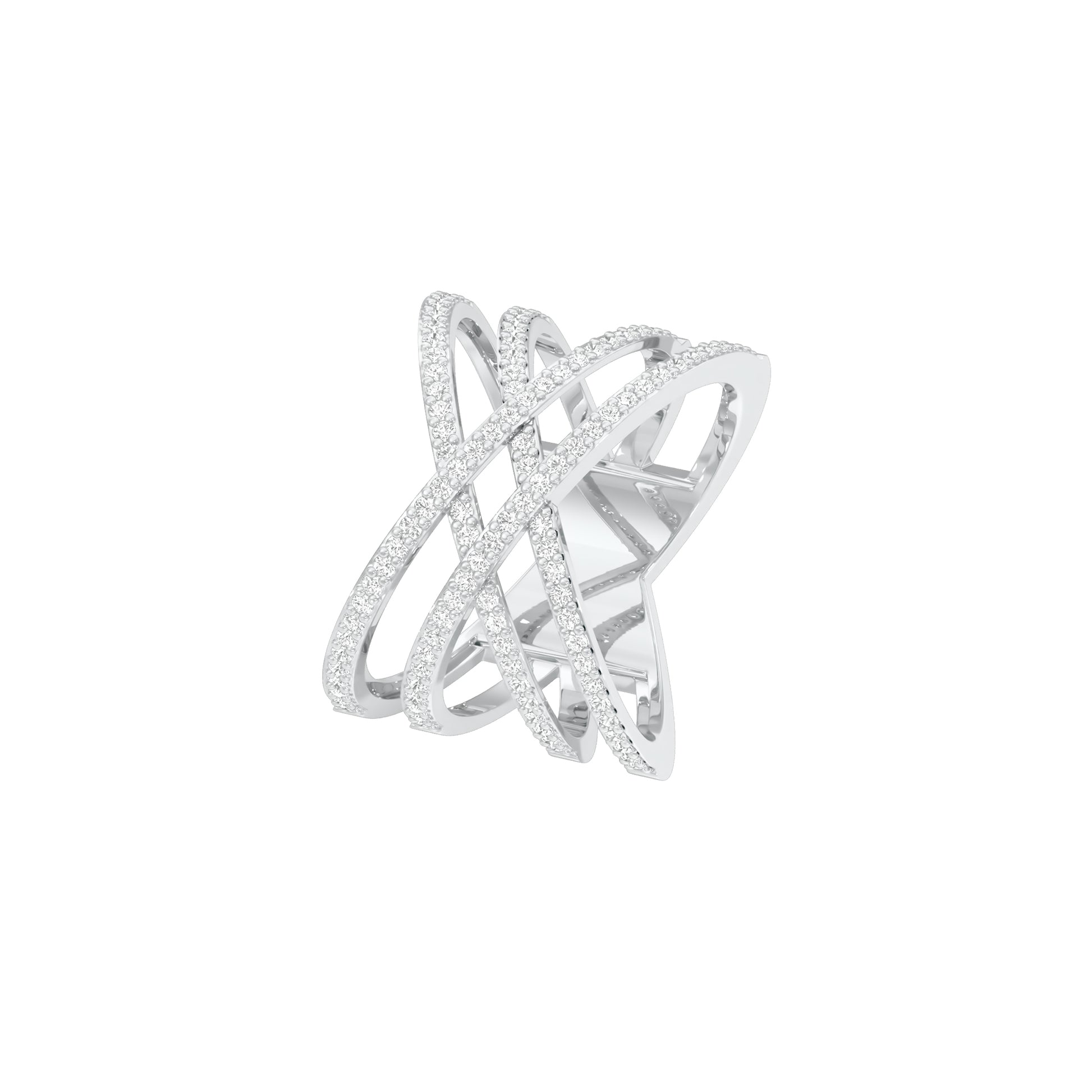 Starry Corset Diamond Ring 18 KT / White Gold / 18