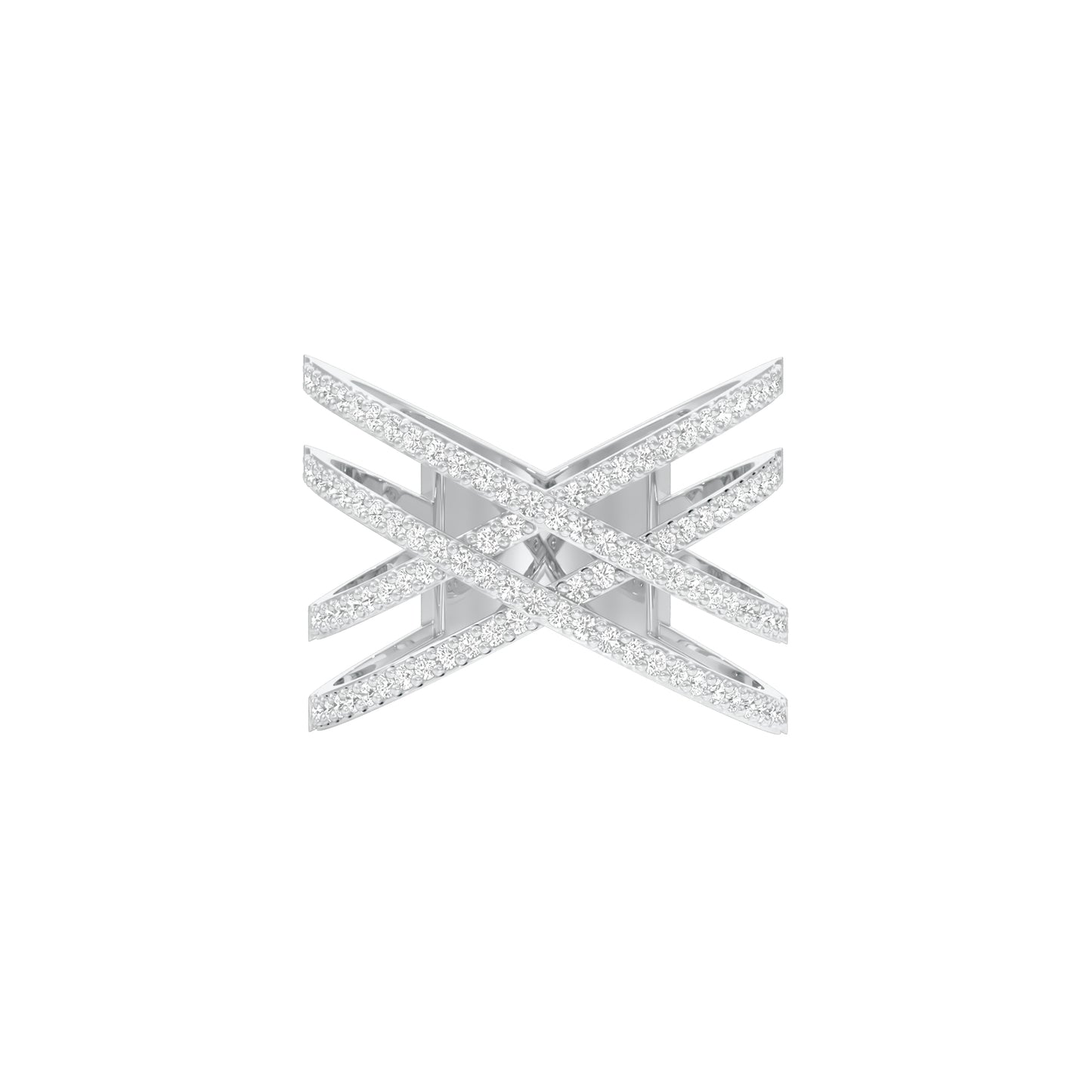 Starry Corset Diamond Ring 18 KT / White Gold / 18