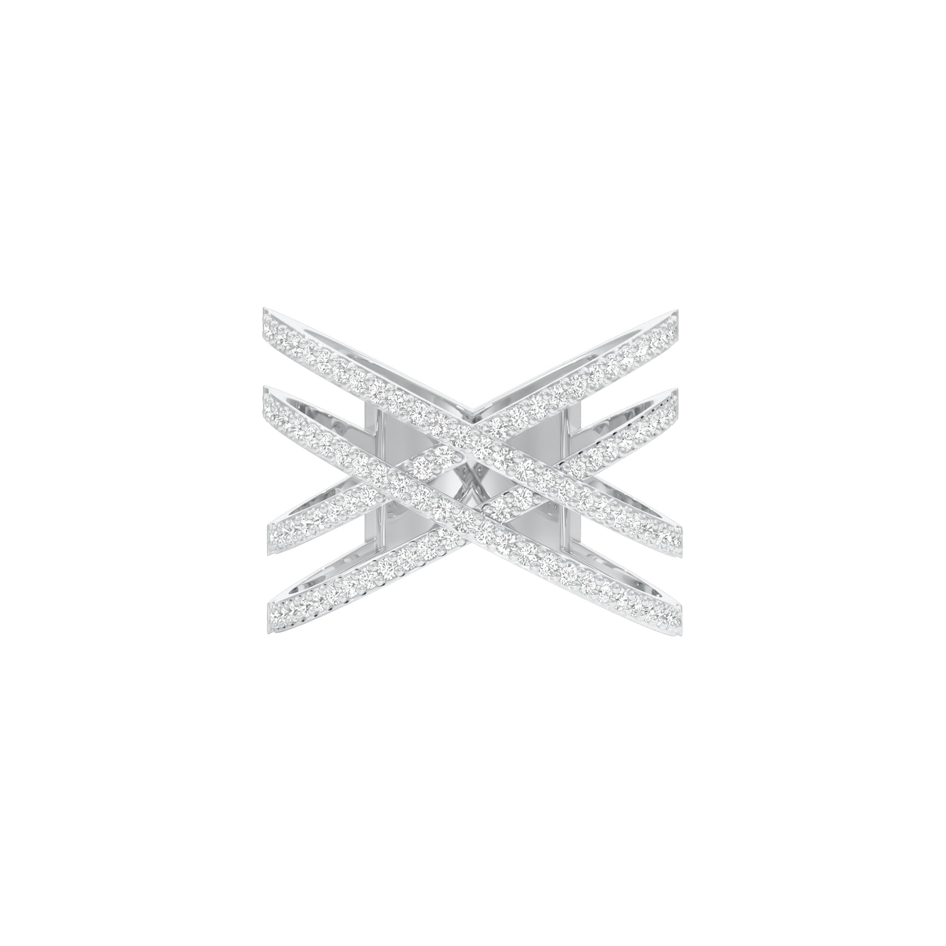 Starry Corset Diamond Ring 18 KT / White Gold / 18