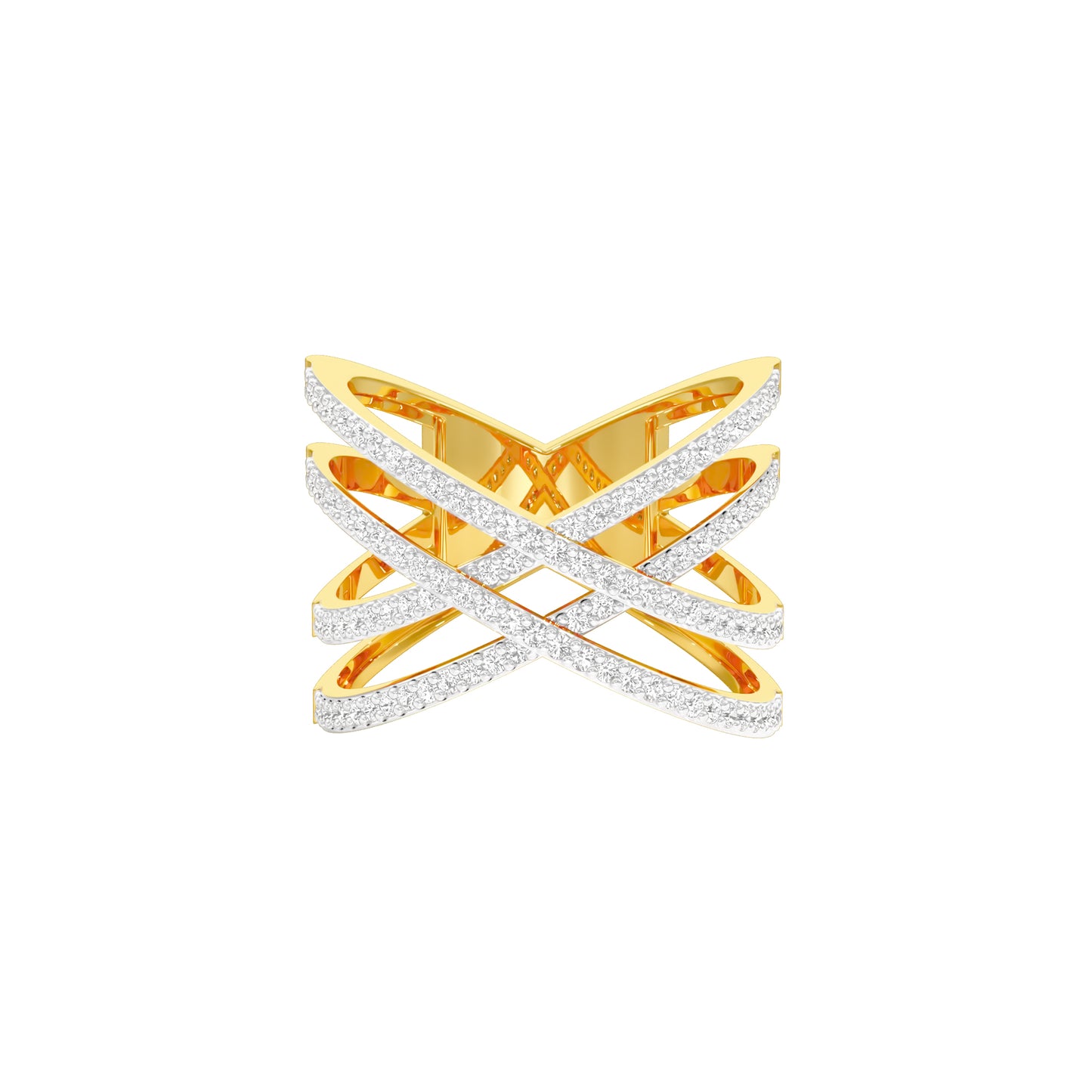 Starry Corset Diamond Ring 18 KT / Yellow Gold / 18