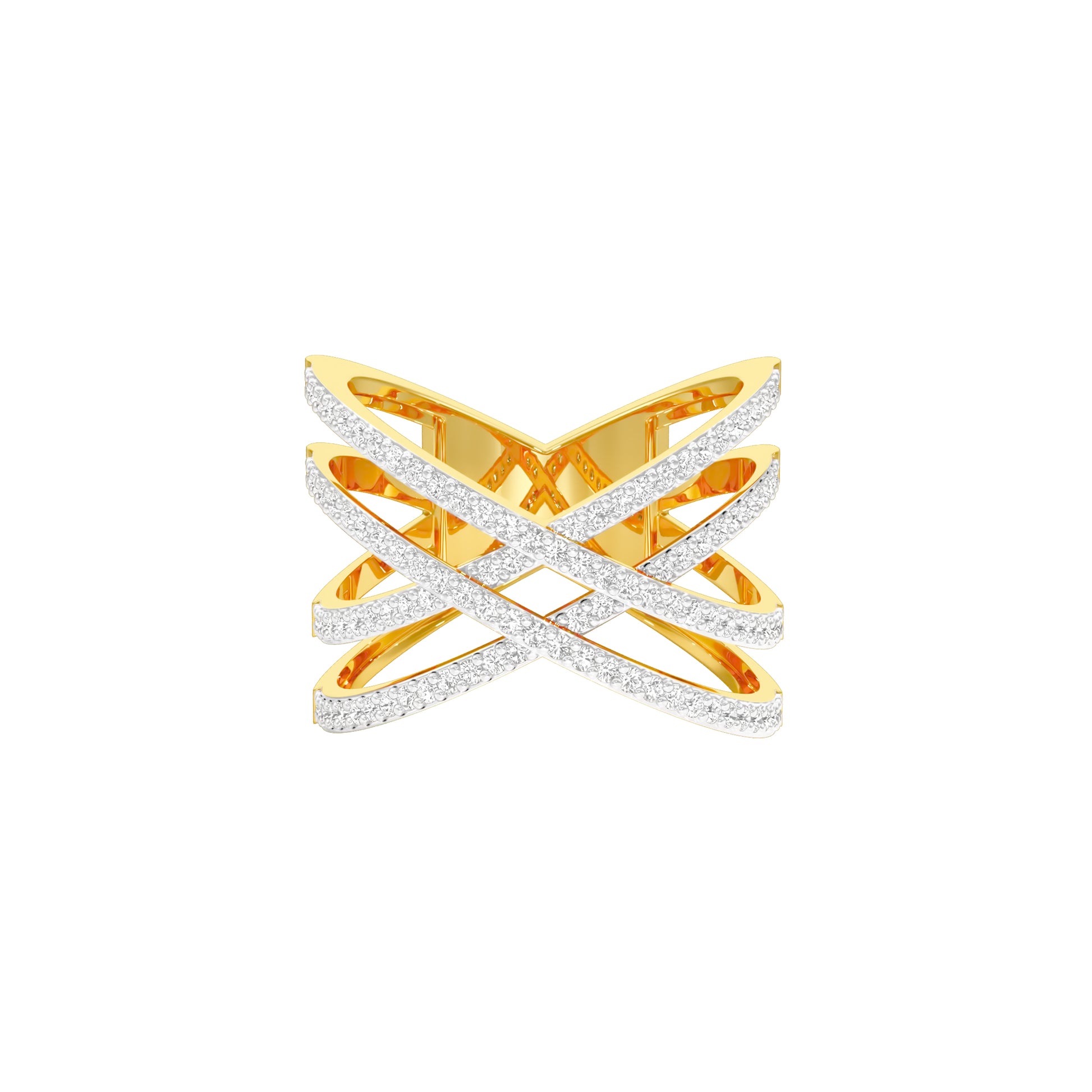 Starry Corset Diamond Ring 18 KT / Yellow Gold / 18