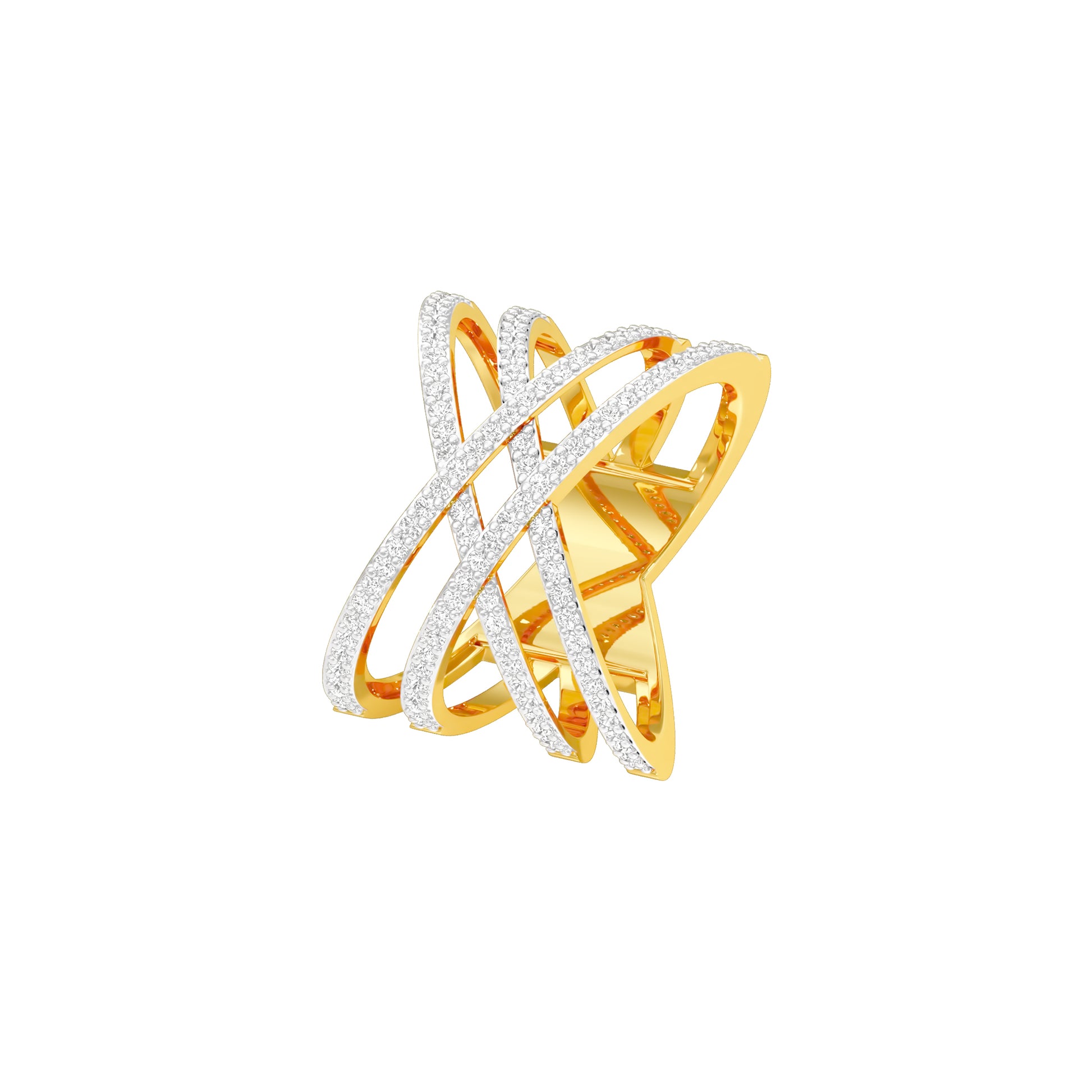 Starry Corset Diamond Ring 18 KT / Yellow Gold / 18