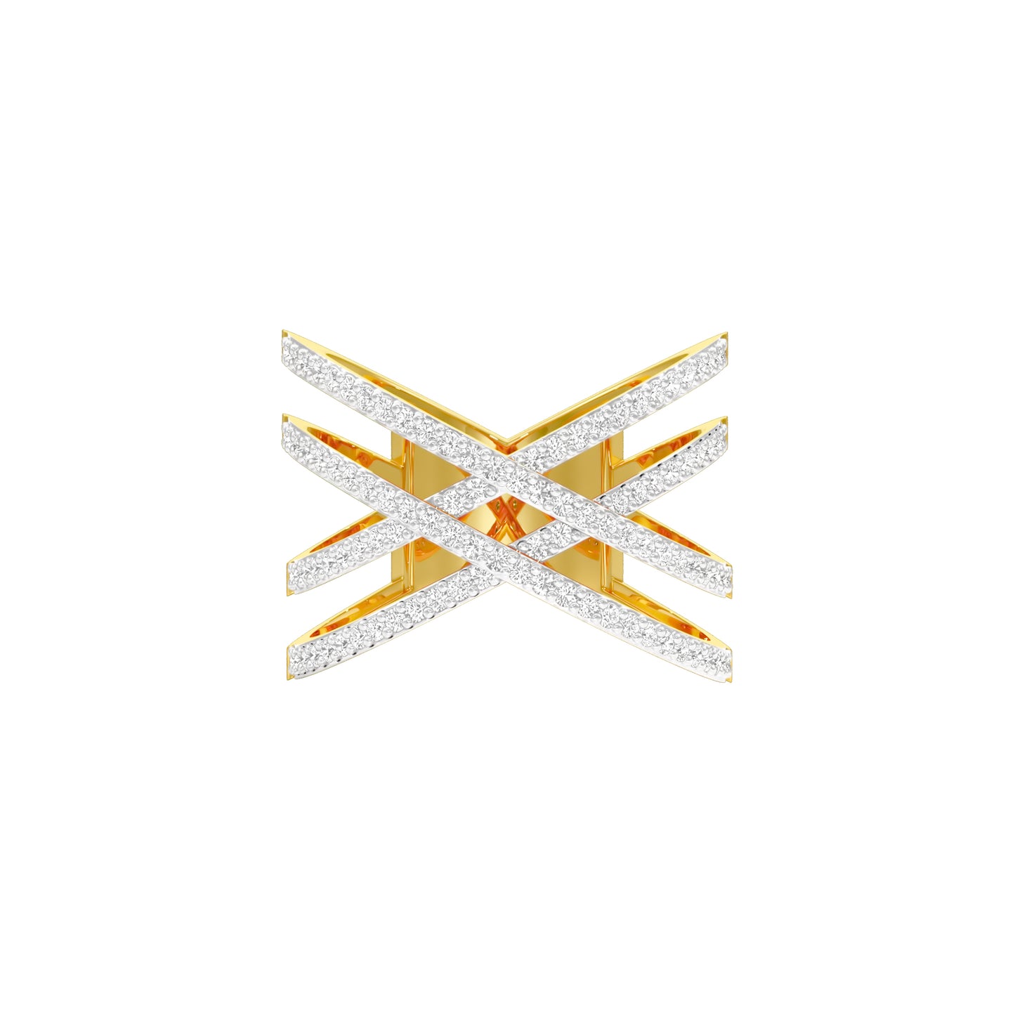 Starry Corset Diamond Ring 18 KT / Yellow Gold / 18