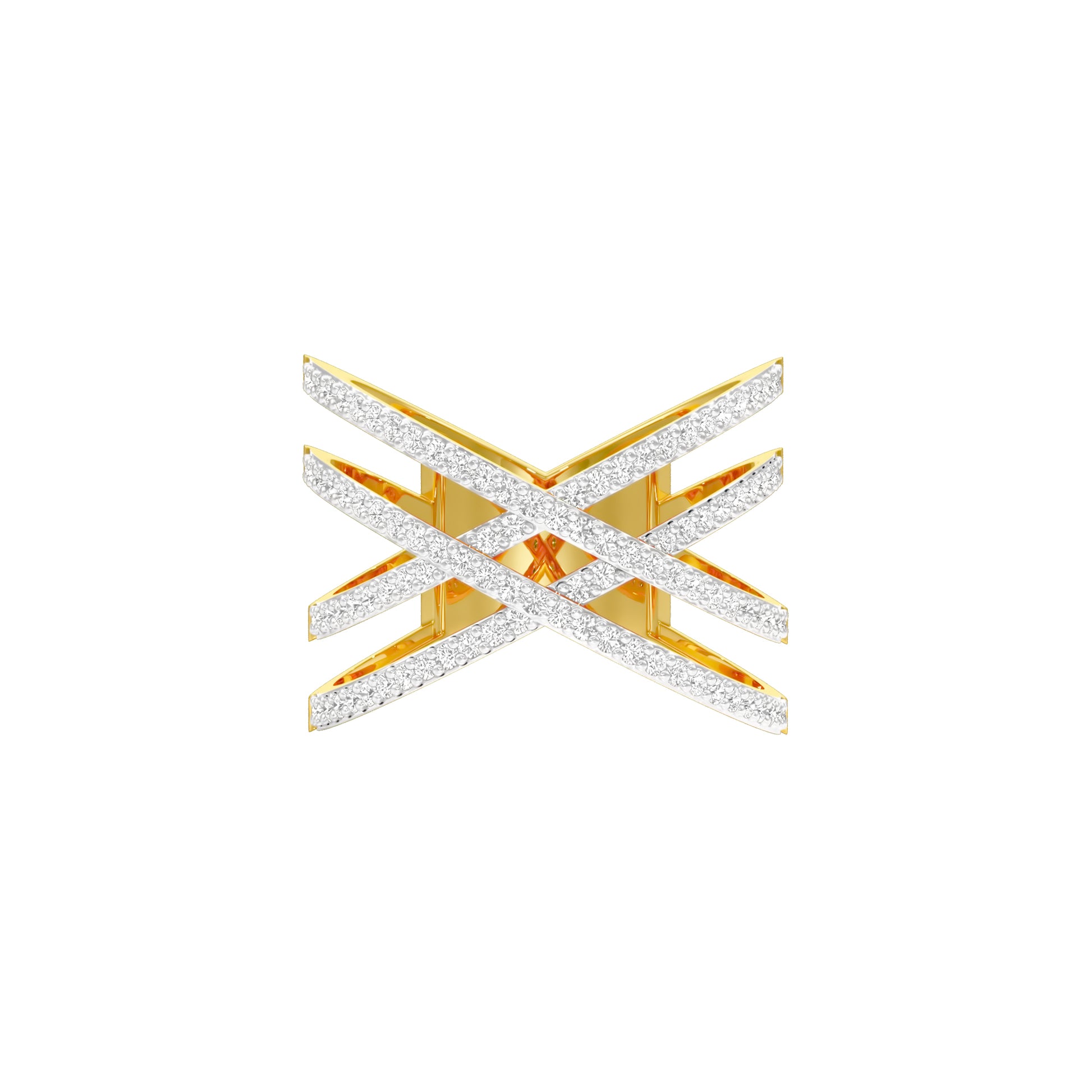 Starry Corset Diamond Ring 18 KT / Yellow Gold / 18