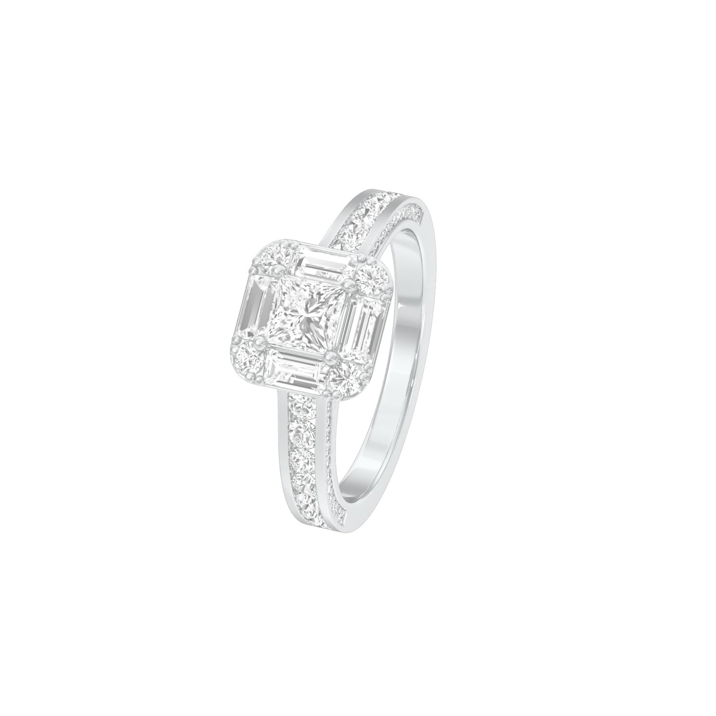 DLR001789 18 KT / White Gold / 22