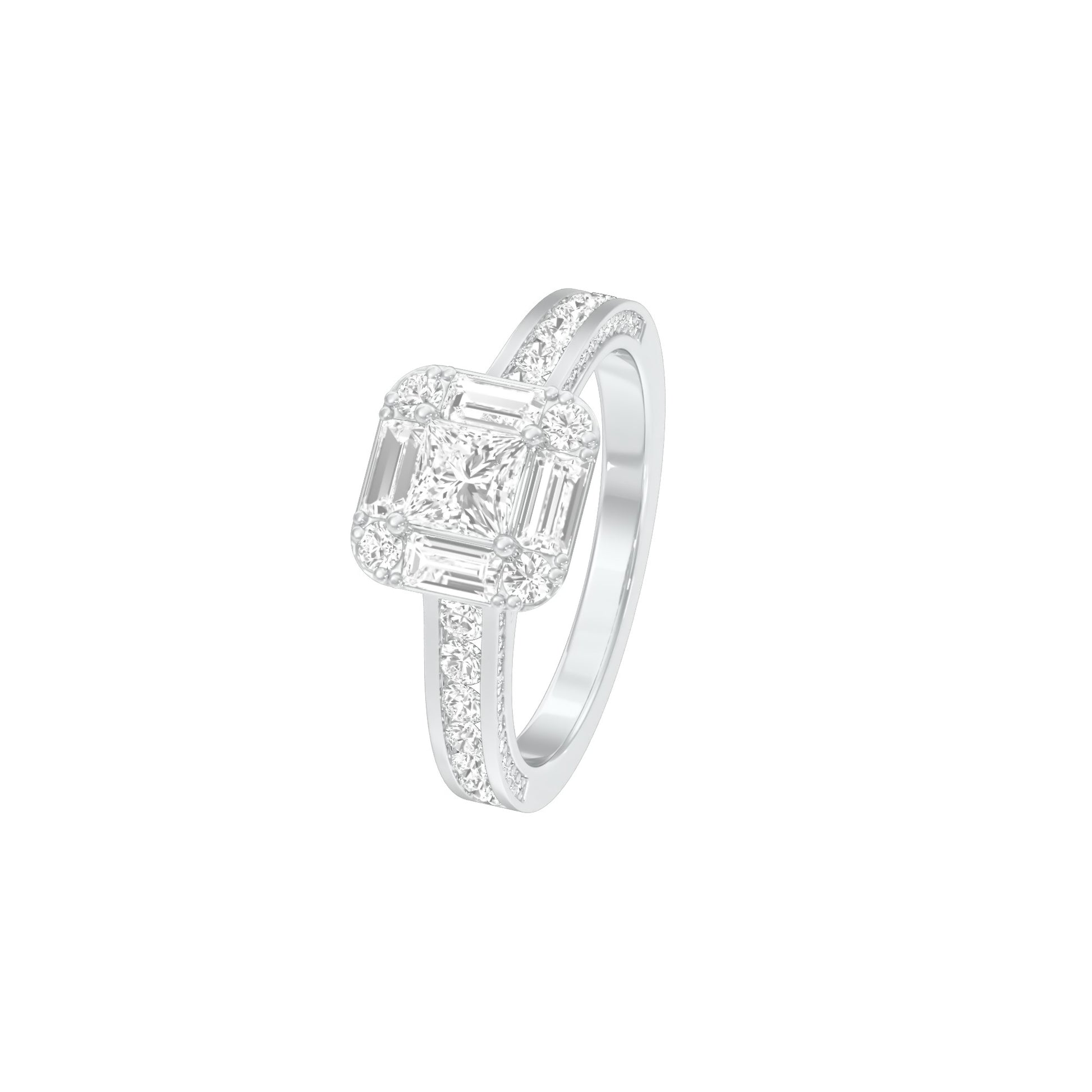DLR001789 18 KT / White Gold / 22