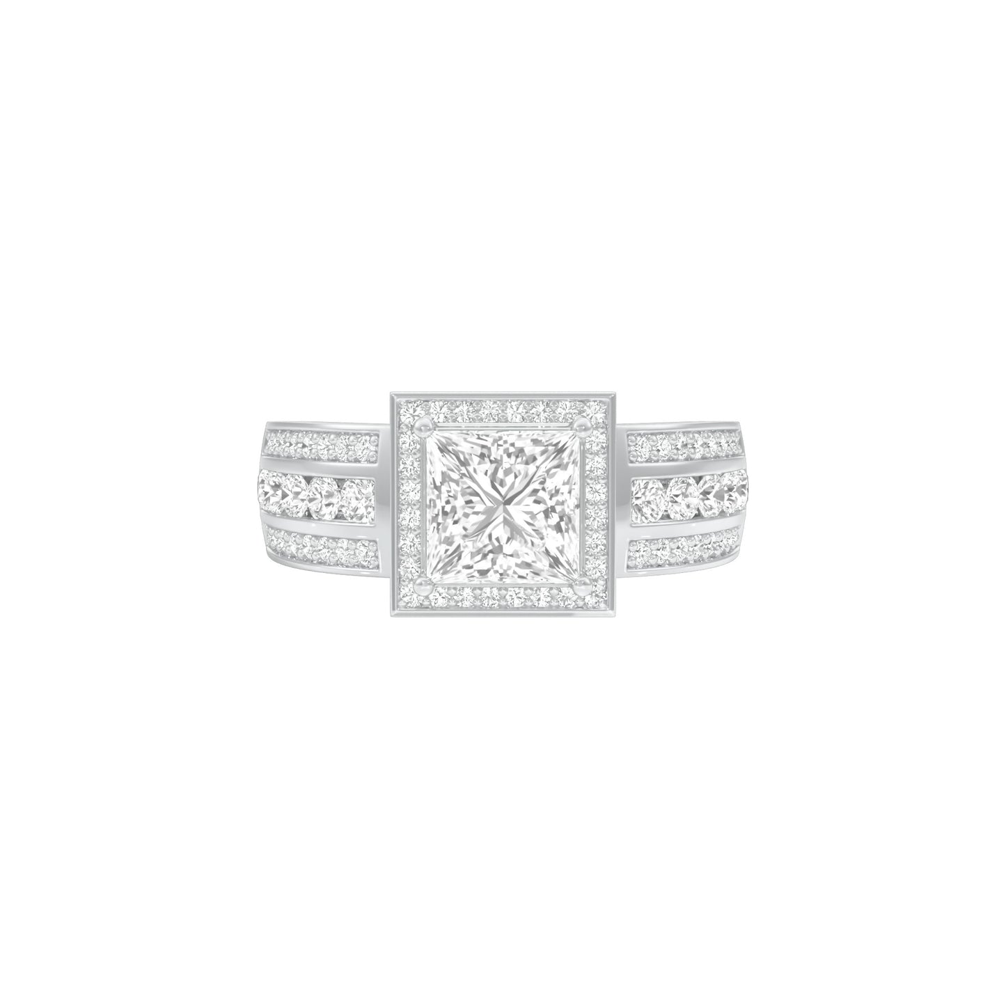 DLR001790 18 KT / White Gold / 22