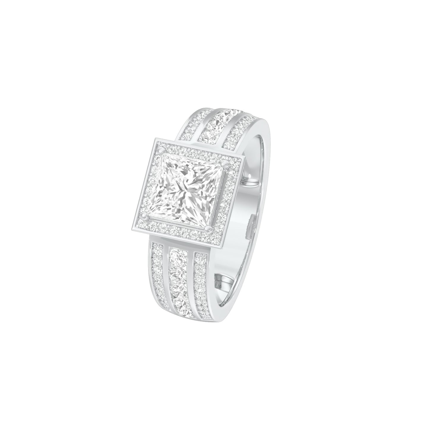 DLR001790 18 KT / White Gold / 22