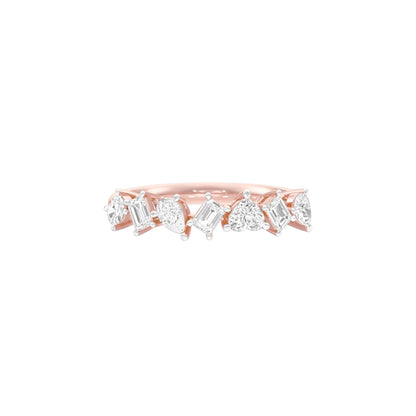Radiant Mosaic Mixed Diamond Ring 18 KT / Rose Gold / 18