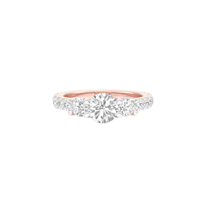 Expansive Love Diamond Engagement Ring 18 KT / Rose Gold / 18