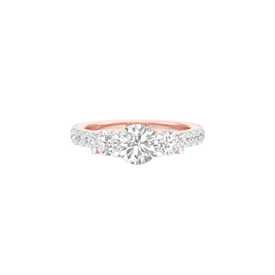 Expansive Love Diamond Engagement Ring 18 KT / Rose Gold / 18