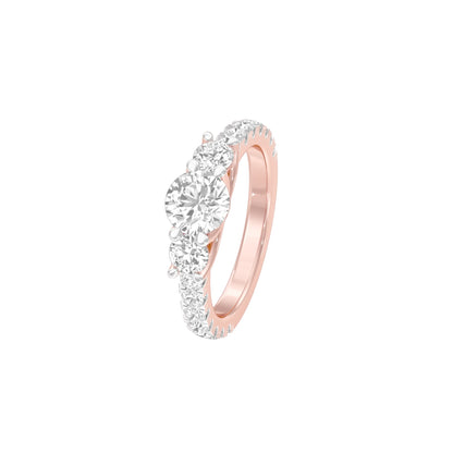 Expansive Love Diamond Engagement Ring 18 KT / Rose Gold / 18