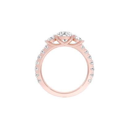 Expansive Love Diamond Engagement Ring 18 KT / Rose Gold / 18