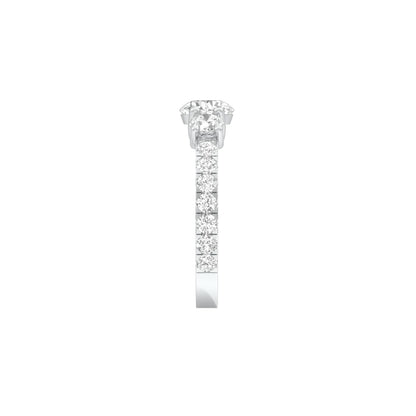 Expansive Love Diamond Engagement Ring 18 KT / White Gold / 18
