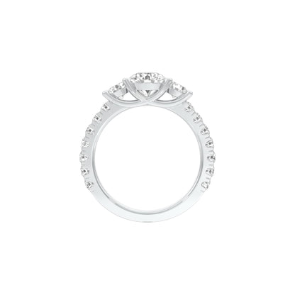 Expansive Love Diamond Engagement Ring 18 KT / White Gold / 18