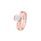 Asscher Solitaire Diamond Ring 18 KT / Rose Gold / 18