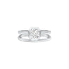 Asscher Solitaire Diamond Ring 18 KT / White Gold / 18