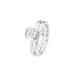 Asscher Solitaire Diamond Ring 18 KT / White Gold / 18
