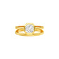 Asscher Solitaire Diamond Ring 18 KT / Yellow Gold / 18
