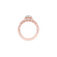 Solitare Chevron Diamond Engagement Ring 18 KT / Rose Gold / 18