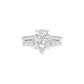 Solitare Chevron Diamond Engagement Ring 18 KT / White Gold / 18