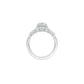 Solitare Chevron Diamond Engagement Ring 18 KT / White Gold / 18
