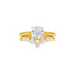 Solitare Chevron Diamond Engagement Ring 18 KT / Yellow Gold / 18