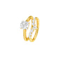 Solitare Chevron Diamond Engagement Ring 18 KT / Yellow Gold / 18
