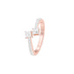 Crystal Dual Princess Diamond Ring 18 KT / Rose Gold / 18