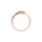Crystal Dual Princess Diamond Ring 18 KT / Rose Gold / 18