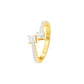 Crystal Dual Princess Diamond Ring 18 KT / Yellow Gold / 18