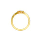 Crystal Dual Princess Diamond Ring 18 KT / Yellow Gold / 18