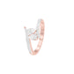 Twin Spark Pear Diamond Ring 18 KT / Rose Gold / 18