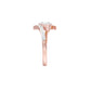 Twin Spark Pear Diamond Ring 18 KT / Rose Gold / 18