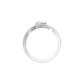 Twin Spark Pear Diamond Ring 18 KT / White Gold / 18