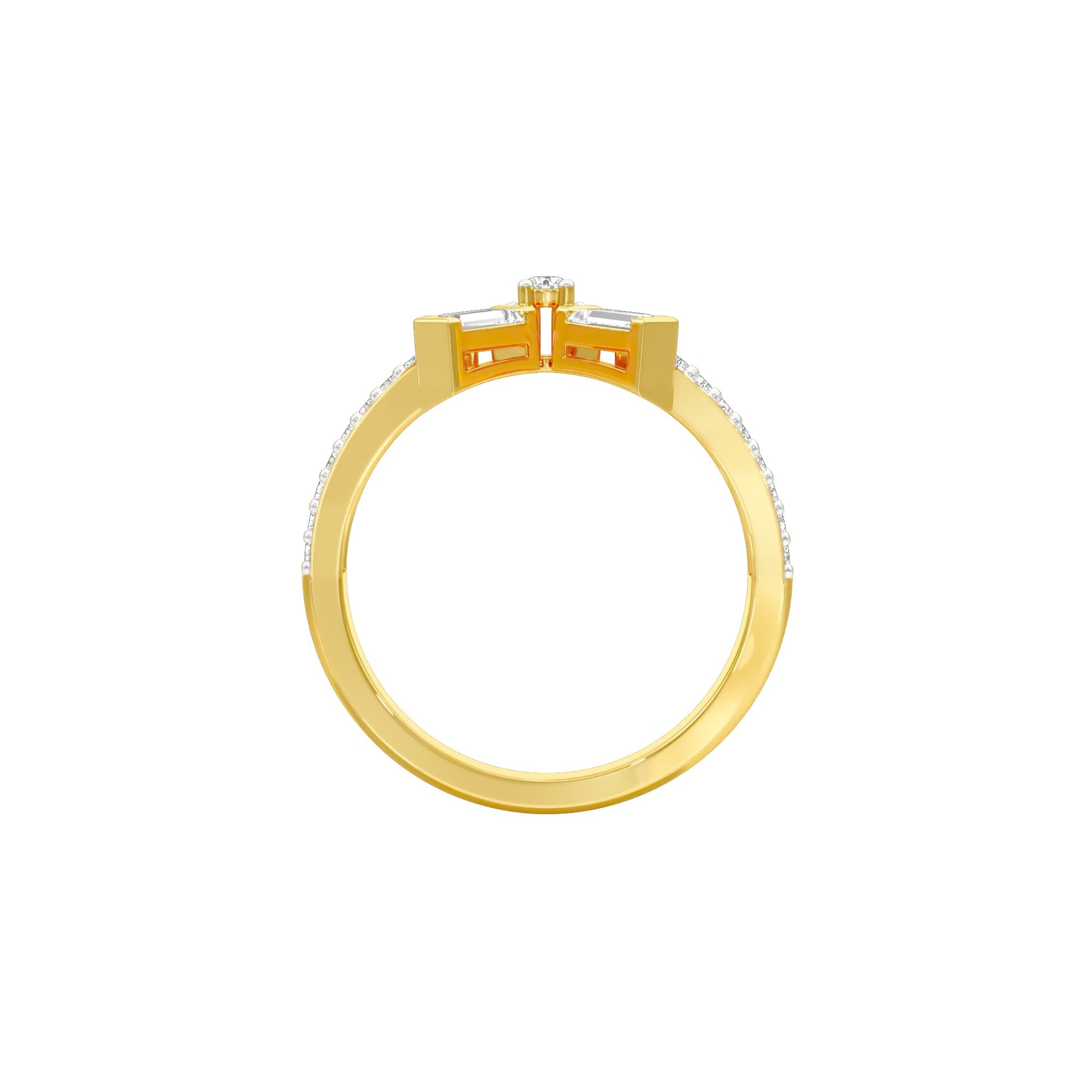 Jubilee Sparkle Diamond Ring 18 KT / Yellow Gold / 18